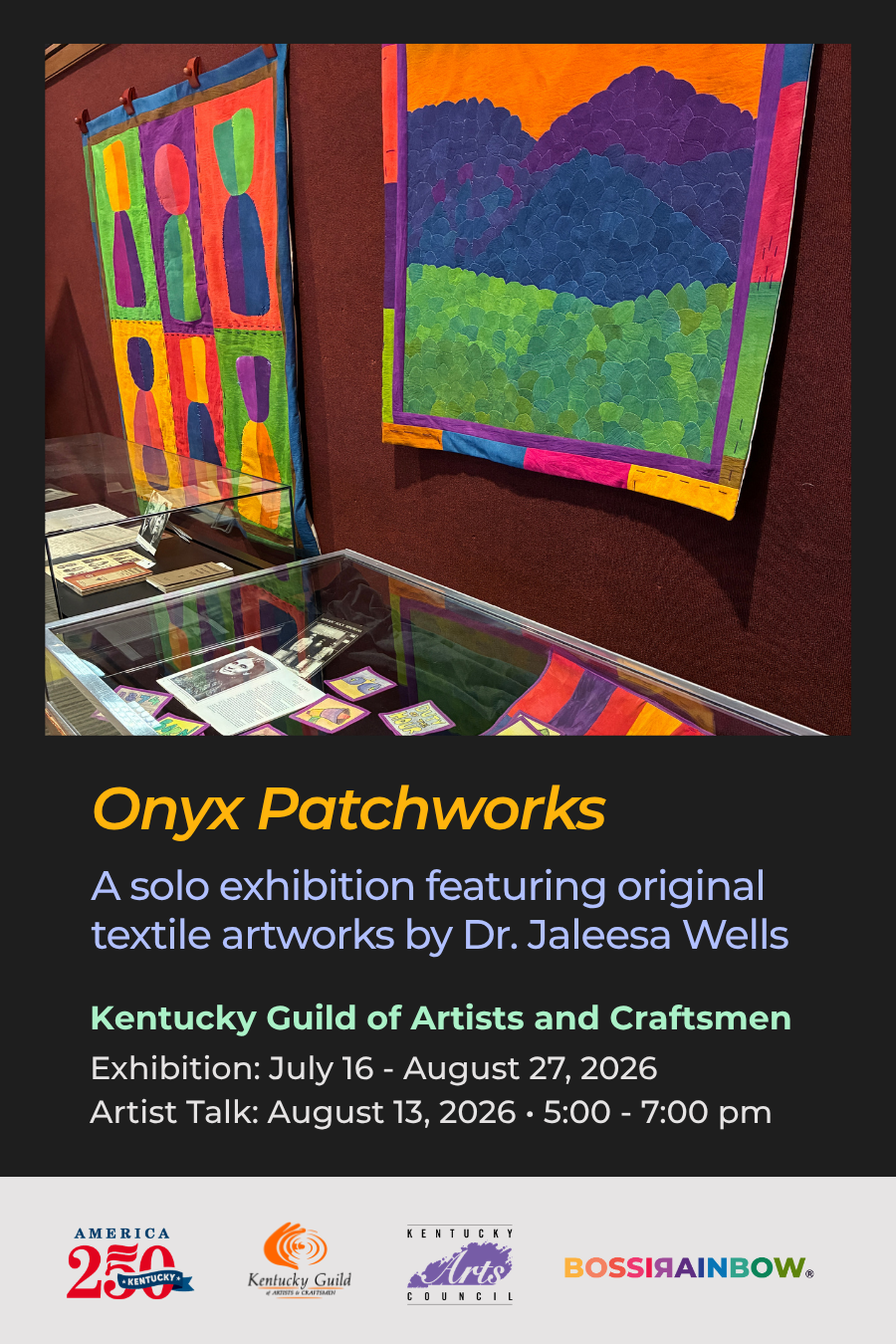 Dr. Jaleesa Wells, Onyx Patchworks: Artist Talk and Reception